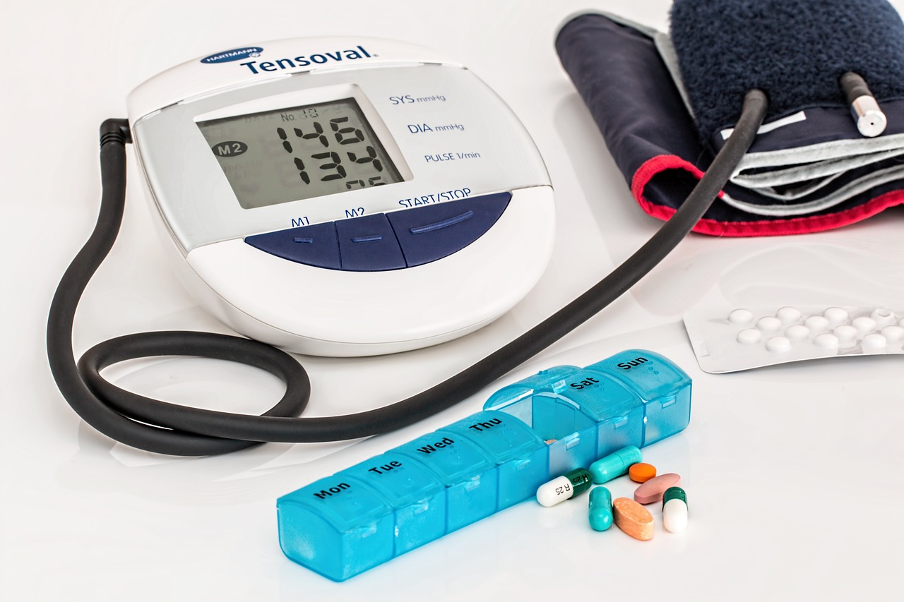 Blood pressure device and pill organize
